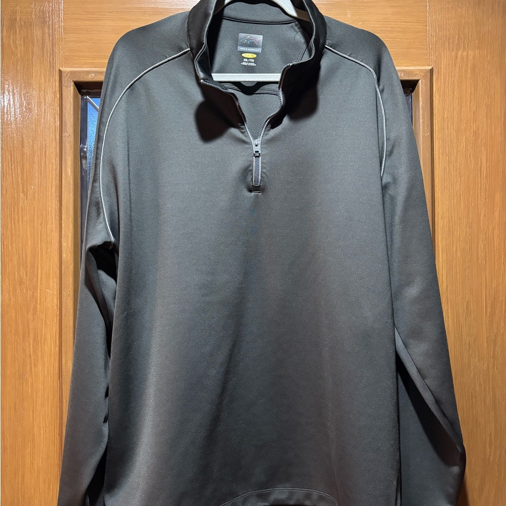 Greg Norman Gray Lightweight Shirt Jacket with Quarter-Zip